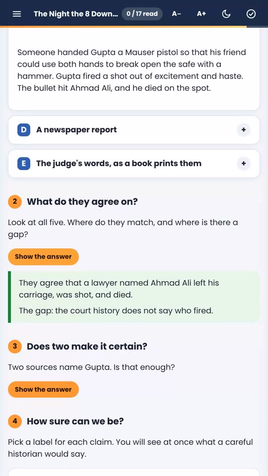 How do we know lesson