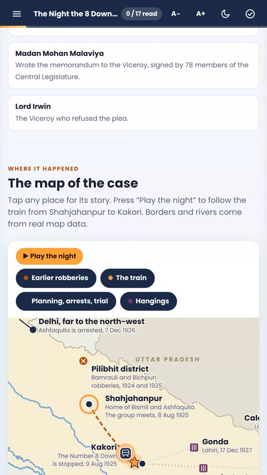 Map of the case